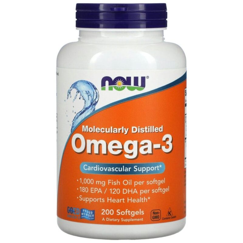 NOW Omega 3 200 капсул