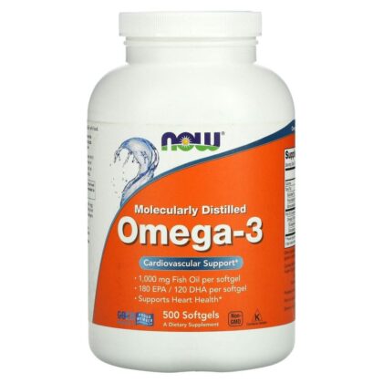 NOW Omega 3 500 капсул