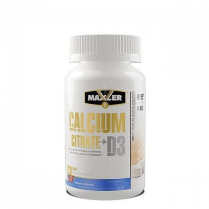 Maxler Calcium Citrate + D3 120 таблеток