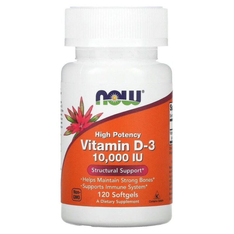 NOW Vitamin D3 10000 IU 120 капсул