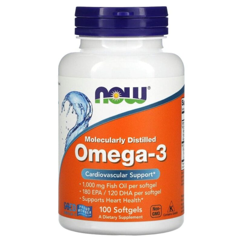 NOW Omega 3 100 капсул