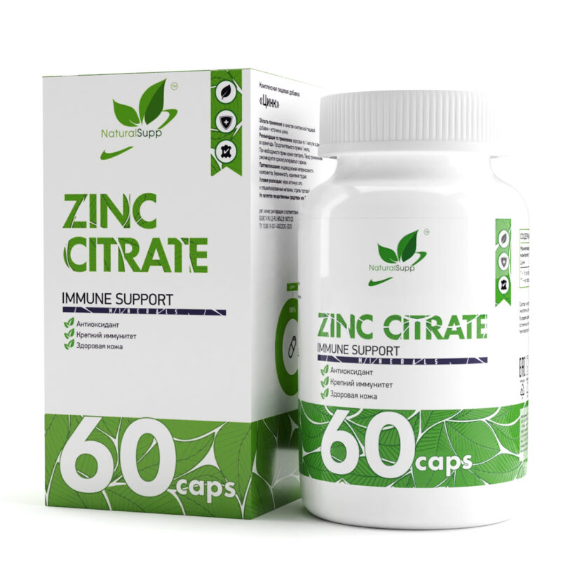 Natural Supp Zinc Citrate 60 капсул