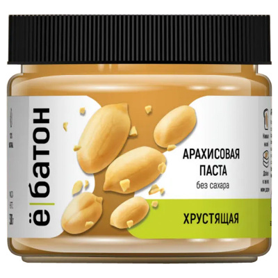 Ё|батон Паста арахисовая хрустящая без сахара 300g