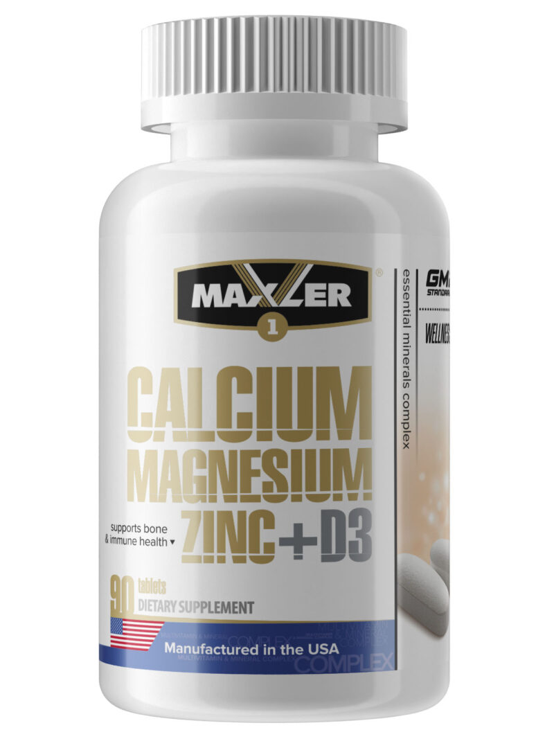 Maxler Calcium Zinc Magnesium + D3 90 таб