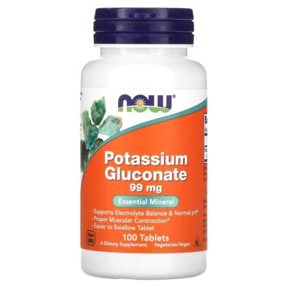 NOW Potassium Gluconate 99 mg 100 таблеток